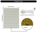 Panneau led gris clair moderne 156mm 120mm 110 diodes usb 5v1a
