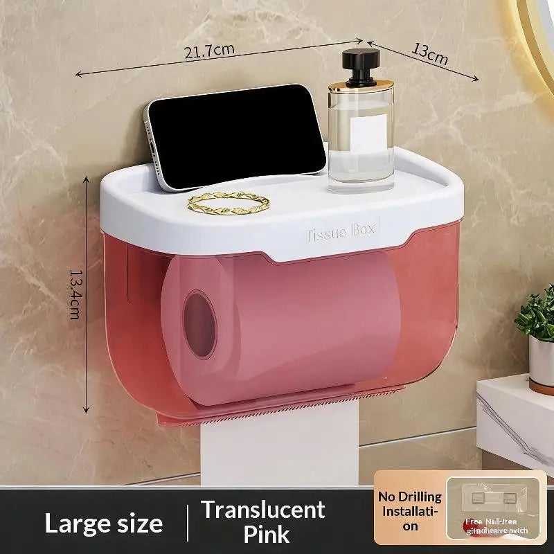 boîte mouchoirs réutilisable transparente moderne adhésif rouge blanche grise salle bain cuisine