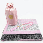 tapis prière ornements floraux rouge gris noir pochette prière traditionnel résistant lavage main İslam