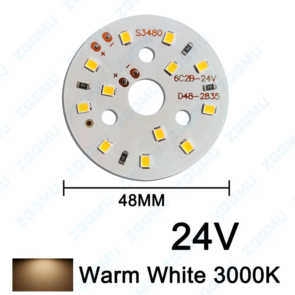 panneau led rond blanc 24v plaque lumineuse smd 2835 petite source lumière intérieur
