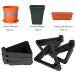 supports pot fleur noir orange clips modernes pots fleur fixations