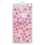 sticker fleurs cerisier rose blanc doré adhésif décoratif floral opaque