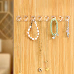 présentoir mural transparent bijoux accessoires cheveux crochets moderne minimaliste adhésif