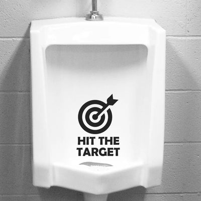 Sticker porte salle de bain humoristique noir