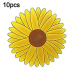 sticker adhésif anti mouches fleurs moderne blanc rouge jaune semi transparent maison deco