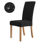 Housse chaise moderne gris foncé rayures horizontales élastique imperméable polyester