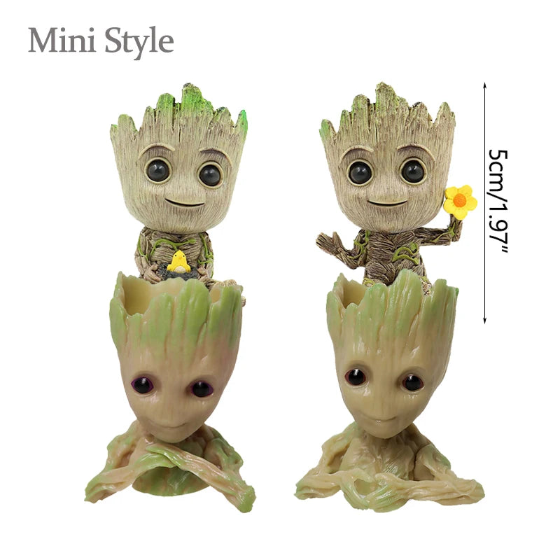 cache pot groot résine vert clair figurine gardiens galaxie décoration maison plante artificielle créatif
