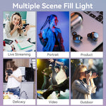 lampe led photo noir modulaire trépied réglable 12 pouces cct 2800k 9000k cdi 100