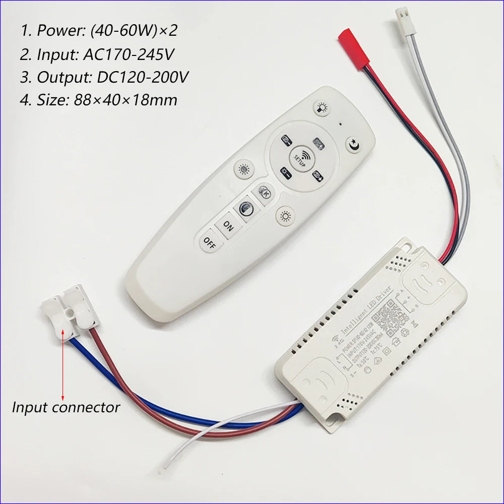 contrôleur led télécommande connecteur entrée éclairage moderne blanc plat lisse