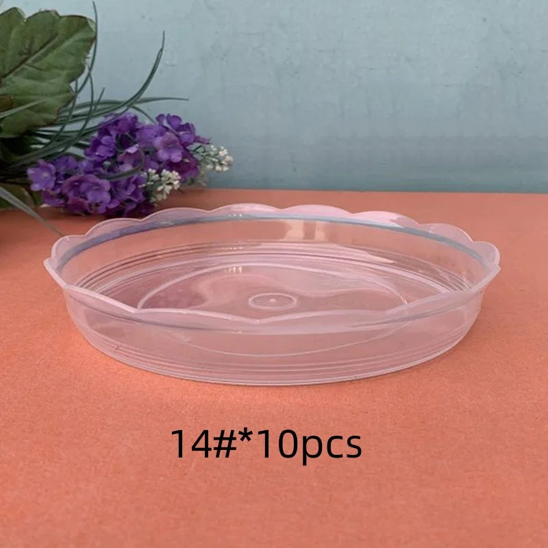 assiettes transparentes modernes plastique pp non enduit 10cm 11.2cm 13cm 13.8cm