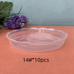 assiettes transparentes modernes plastique pp non enduit 10cm 11.2cm 13cm 13.8cm