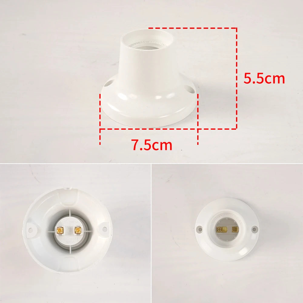 socle ampoule e26 e27 blanc moderne points ancrage abs certification