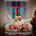rideau lumineux led multicolore pixel art noel télécommande application mobile