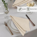 serviettes lin naturel beige clair 30x30cm classiques maison mariage fêtes restaurant