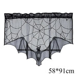 rideau halloween noir toile d'araignée chauves souris imperméable réutilisableextérieurintérieur