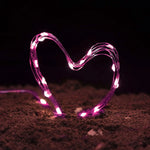 guirlande lumineuse rose saint valentin 100 led moderne décoration chambre fil cuivre