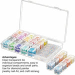 boîte rangement multi compartiments transparente compartiments colorés poignées organisation accessoires broderie modernes
