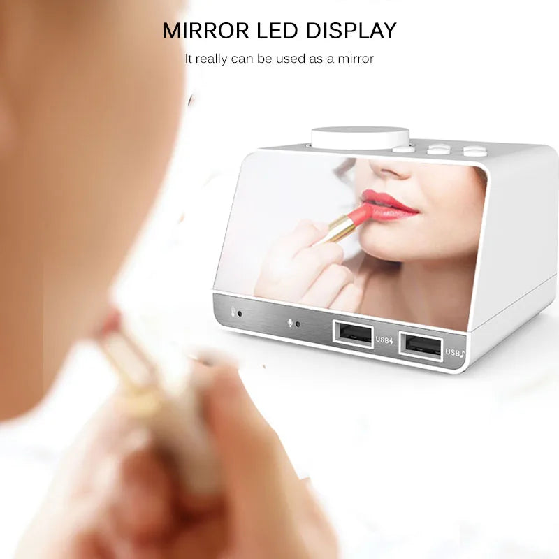 Réveil numérique LED en action avec connexion Bluetooth