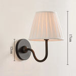 lampe murale or plissée abat jour blanc classique éclairage chambre salle manger fixée mur
