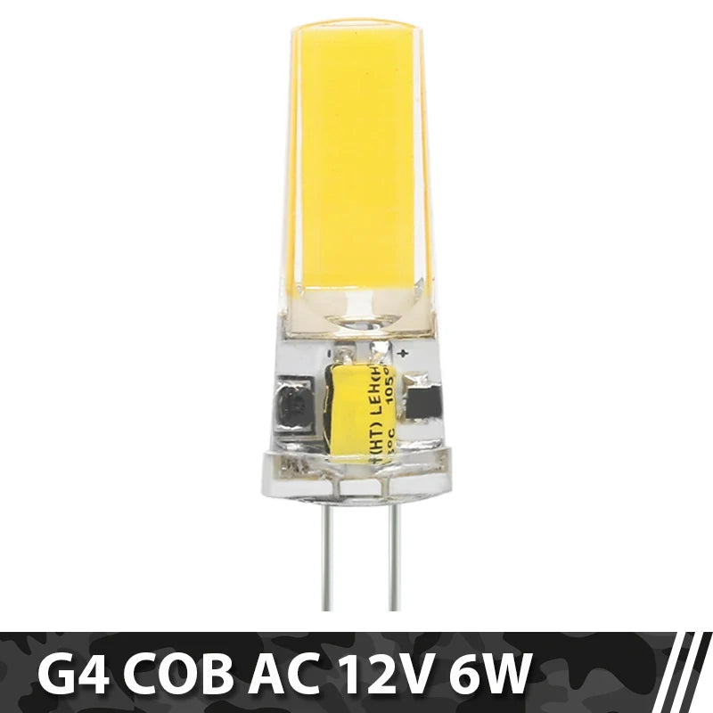 ampoules led blanc chaud 3w 6w g4 ac dc 12v 220v moderne transparentes 30000h