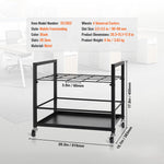 rack planches noir moderne 50 compartiments texture bois roulettes universelles mobilier