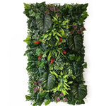 panneau mural artificiel herbe feuilles vert moderne décoration extérieur accroché maison festive