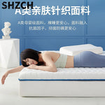 matelas latex pliable bleu blanc texture ondulée mousse mémoire forme moderne chambre dormir