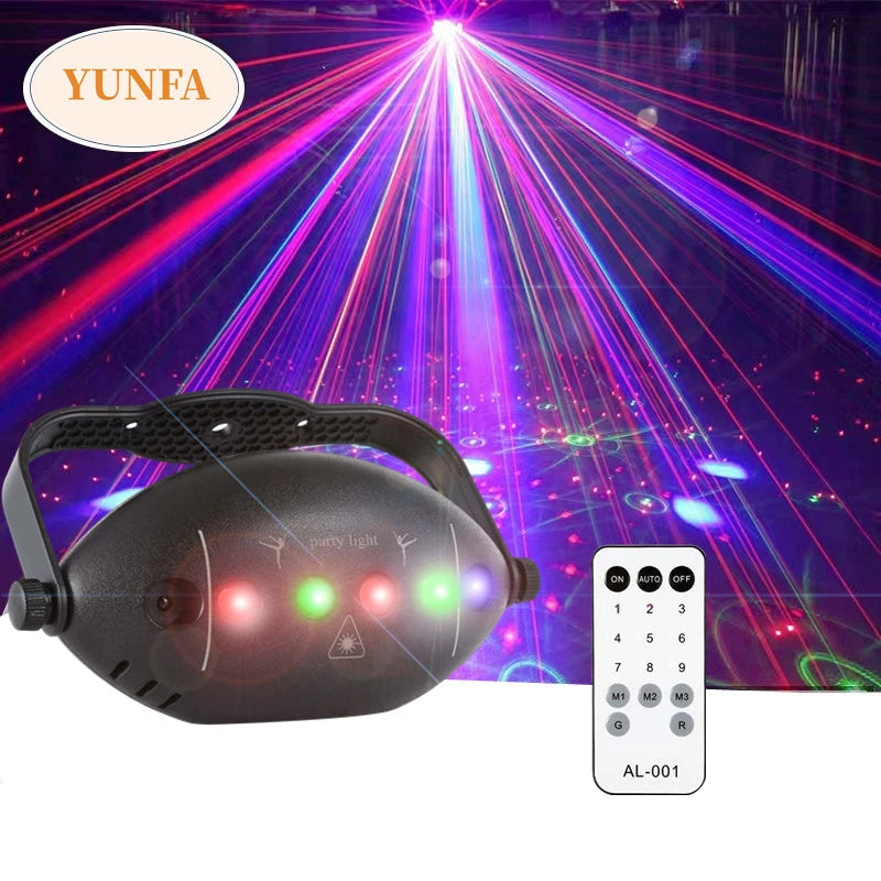 projecteur laser noir moderne effet stroboscope sonore controle rgb led anniversaire decoration noel mariageintérieur
