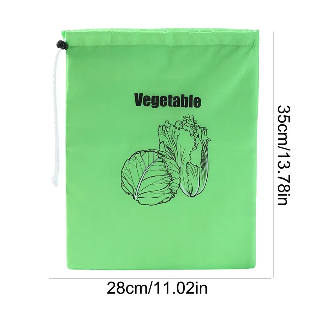 sacs rangement fruits légumes polyestor pliables conservation durable drawstring cuisine
