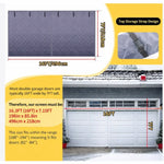 rideau porte garage gris quilted moderne clips sommet isolation thermique