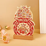 calendrier mural floral 2026 couleurs vives motifs traditionnels artistique support bois