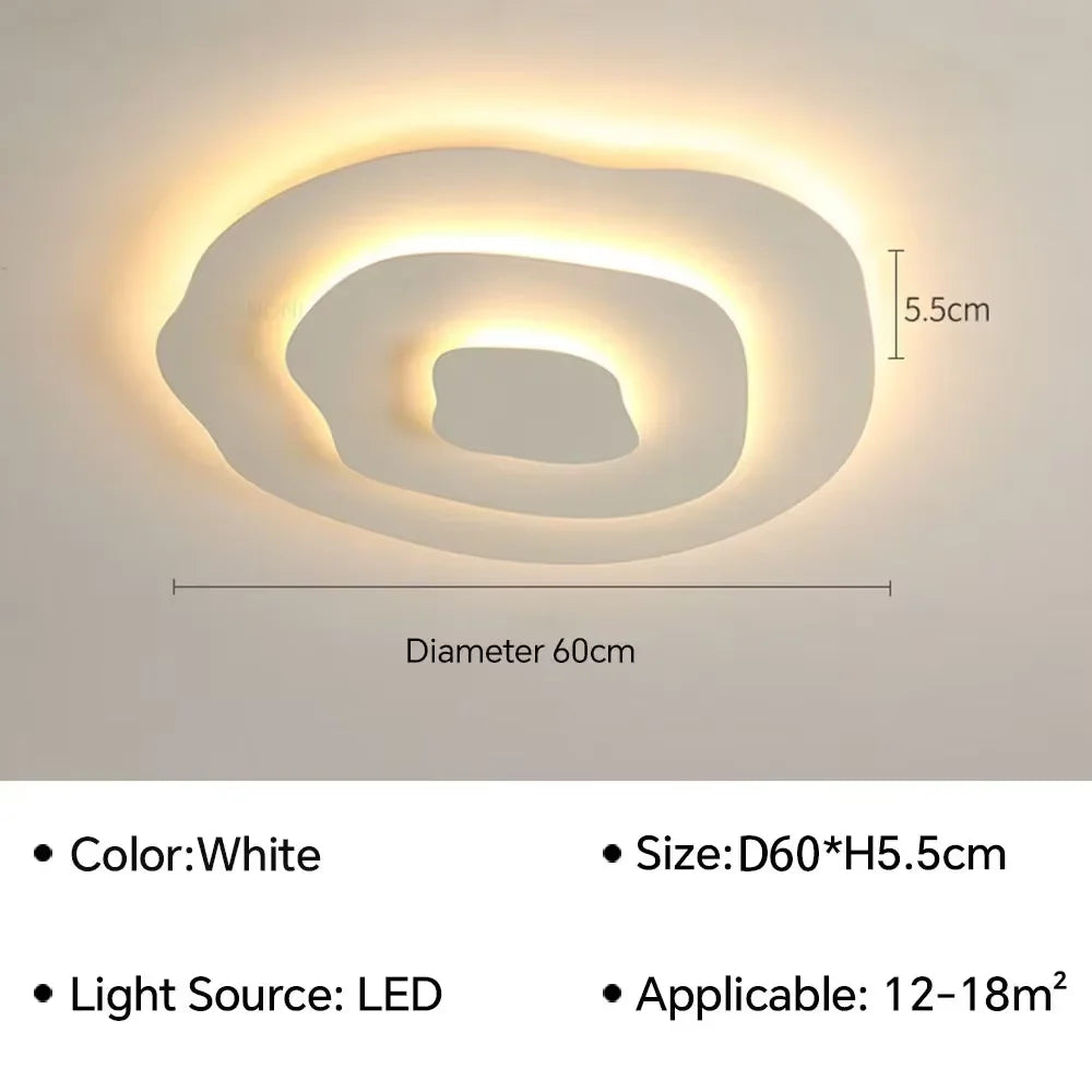 plafonnier led ultra mince spirale moderne nordique lumière blanc salon chambre
