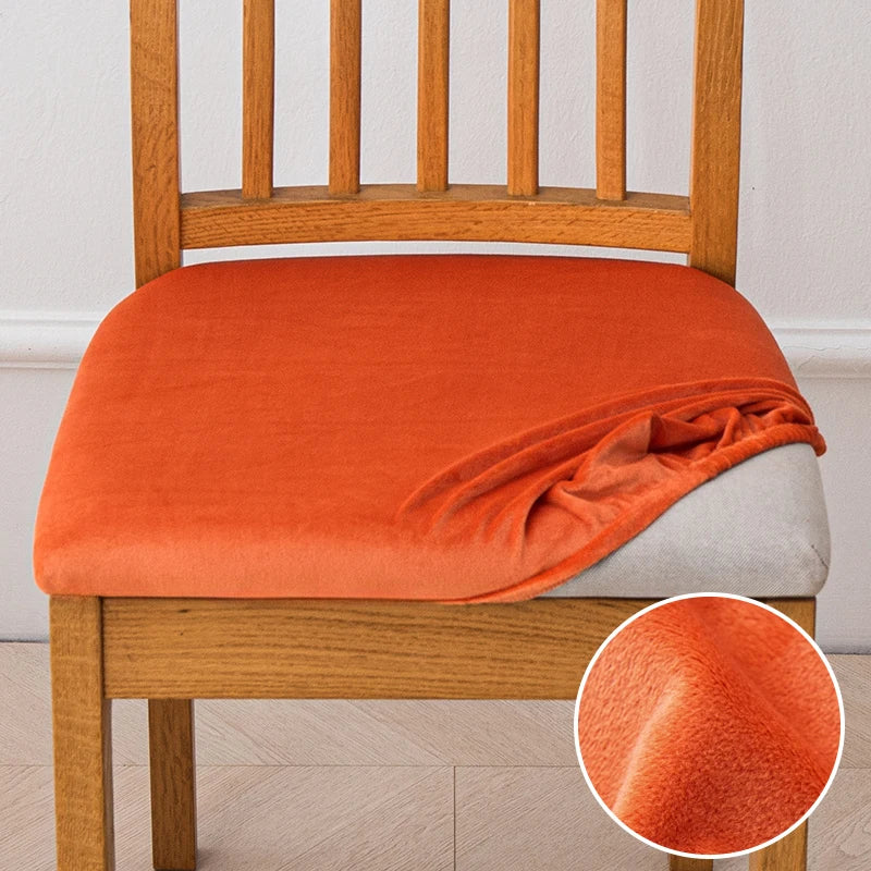 housse chaise extensible velours uni fauteuil cuisine salon moderne lavable