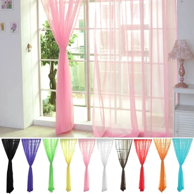 rideaux tissu plissé vertical modernes couleurs vives translucides fenêtre decoration maison