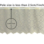 rideau pastoral dentelle florale transparent beige clair bord festonné décoration fenêtre maison