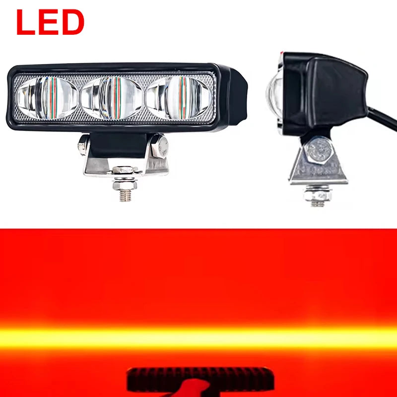 lampe led travail noire ip67 30w vis rouge câble moderne vehículo