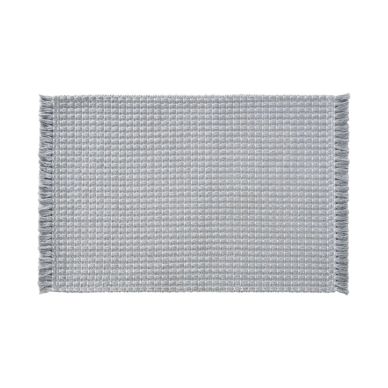 tapis bain microfibre moderne franges beige gris absorbant respectueux environnement