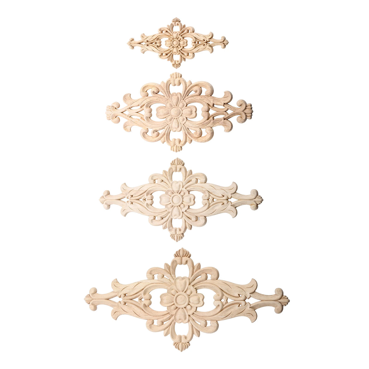 décoration murale appliques bois ornements floraux baroque renaissance naturel