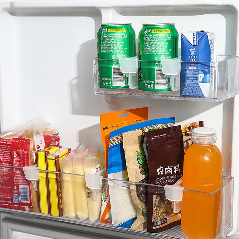 organiseur mural adhésif transparent moderne boîtes bouteilles rangement étagère cuisine