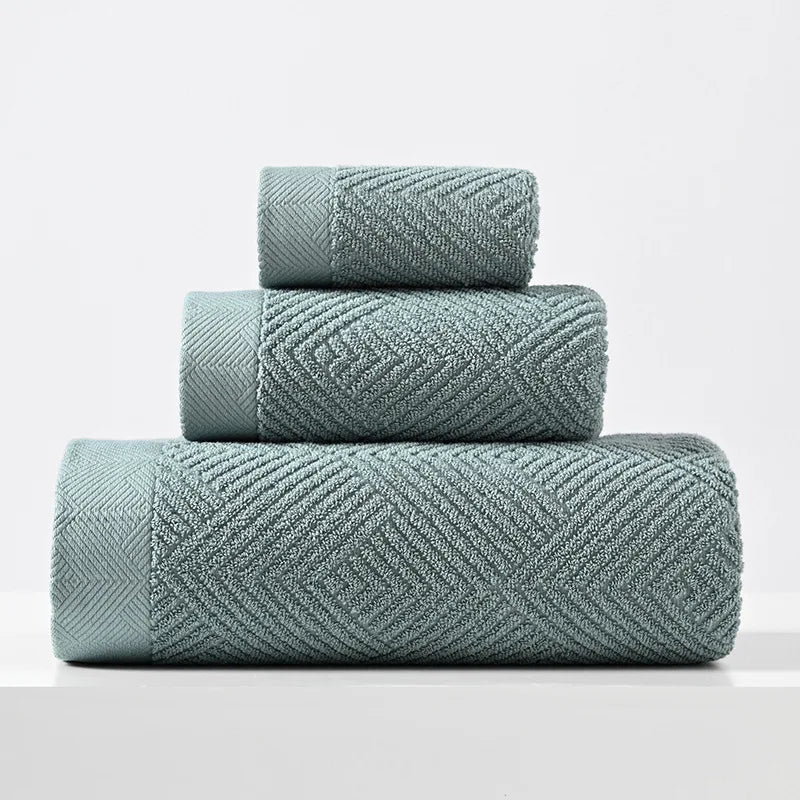 serviettes bain coton rayées beige jaune vert rapide absorption moderne toilette