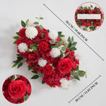 guirlande fleurs artificielles roses pivoines mariage anniversaire arches décorations extérieures romantiques classiques