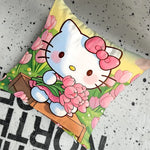 coussin décoratif carré motif hello kitty cartoon canapé lit chaise maison couleur rose