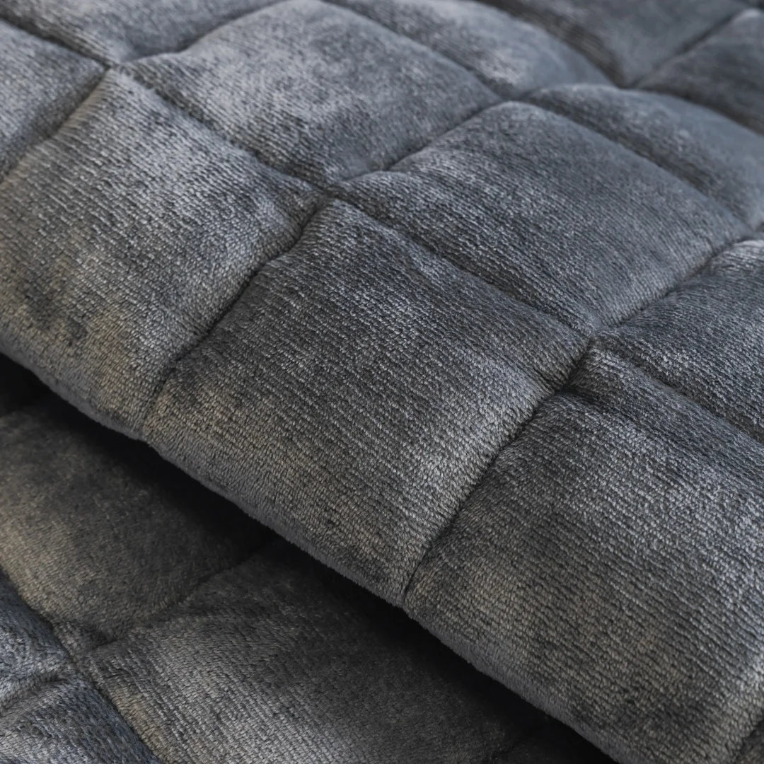 coussin canapé polyester gris motif géométrique fixation contemporain lavable machine 70x150cm 70x180cm