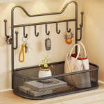 organisateur mural industriel noir crochets panier moderne rangement porte chambre
