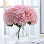 bouquet artificiel hortensia bleu rose blanc moderne vase