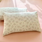 housse taie d'oreiller fleurs florales polyester 48x74cm vintage couleurs pastel motifs floraux respectueux environnement