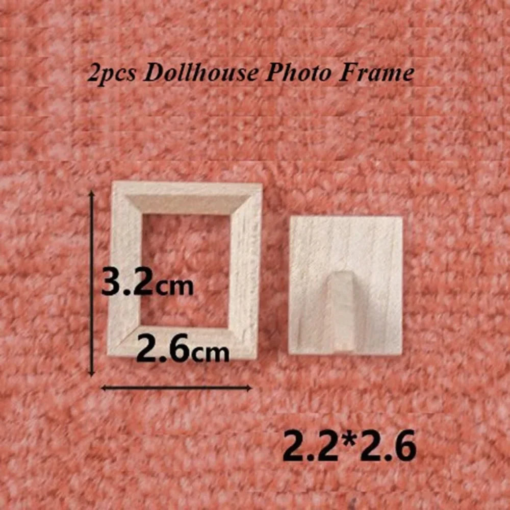 cadres photo minuscules bois naturel classiques adhésifs decoration maison miniature artisanal bricolage