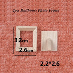 cadres photo minuscules bois naturel classiques adhésifs decoration maison miniature artisanal bricolage
