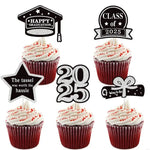 décorations cupcakes fête anniversaire glitter doré noir bleu vert piques messages graduation chiffres