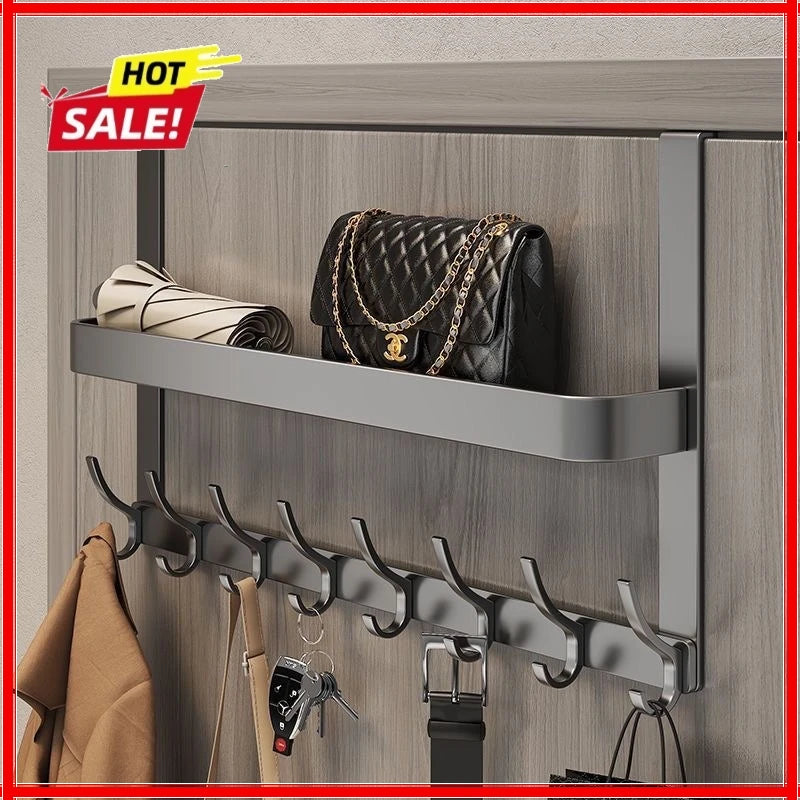 organisateur porte étagères crochets gris métallique aspect brossé moderne minimaliste fixe porte douche objets